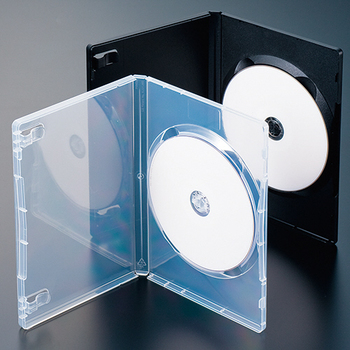 ナガセテクノサービス CD/DVD M-ロックケース ブラック FD1001TLB10 1セット(50枚:10枚×5パック)