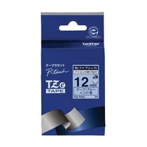 ブラザー ピータッチ TZeテープ(布テープ) 12mm ブルー/青文字 TZE-FA53 1個