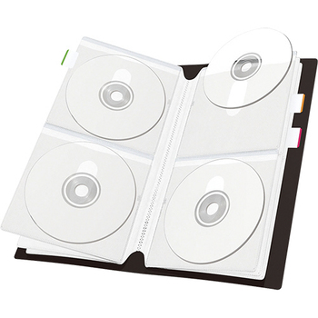 エレコム DVD/CD用ディスクファイル 24枚収納 ブラック CCD-FS24BK 1個