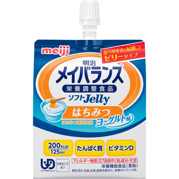 明治 メイバランスソフトJelly(ゼリー)200 はちみつヨーグルト味 125ml 1セット(24個)