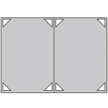ナカバヤシ 証書ファイル 布クロス A4 二つ折り 透明コーナー貼り付けタイプ 紺 FSH-A4C-B 1冊
