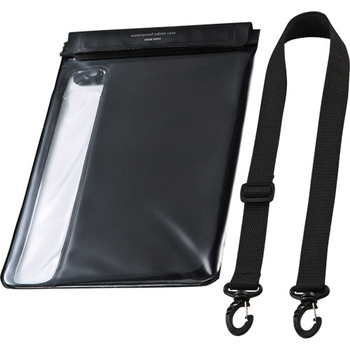 サンワサプライ タブレット防水防塵ケース スタンド・ショルダーベルト付 10.1型まで対応 ブラック PDA-TABWPST10BK 1個