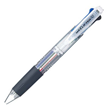 三菱鉛筆 4色ボールペン クリフター 0.7mm (軸色:透明) SE4354T 1本