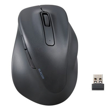 エレコム 静音 2.4GHz無線マウス EX-G 5ボタン XLサイズ ブラック M-XGXL30DBSKBK 1個
