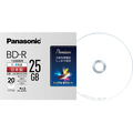 パナソニック 録画用BD-R 25GB 4倍速 5mmスリムケース LM-BR25LP20 1パック(20枚)
