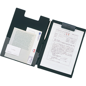 リヒトラブ クリップファイル(捺印対応) A4 40枚収容 黒 F-2660-24 1枚