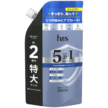 P&G h&s 5in1 クールクレンズ シャンプー つめかえ用 特大 560g 1個