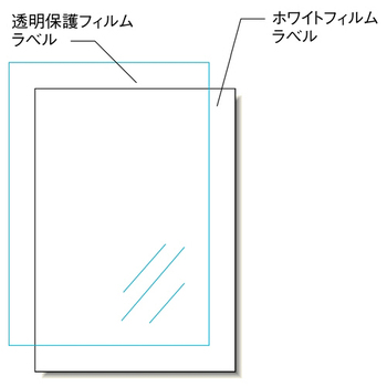 エーワン 屋外でも使えるサインラベルシール[レーザープリンタ]UVカット保護カバー付 光沢フィルム・ホワイト A4 ノーカット 31045 1冊(各5シート)