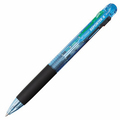 トンボ鉛筆 4色油性ボールペン リポーター4 0.7mm (軸色 透明ブルー) BC-FRC40 1本