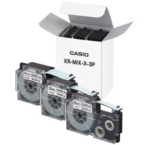 カシオ NAME LAND 透明テープセット 9・12・18mm 透明/黒文字 XR-MIX-X-3P 1パック(3個:各サイズ1個)