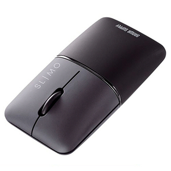 サンワサプライ 静音BluetoothブルーLEDマウス SLIMO (充電式) ブラック MA-BBS310BK 1個
