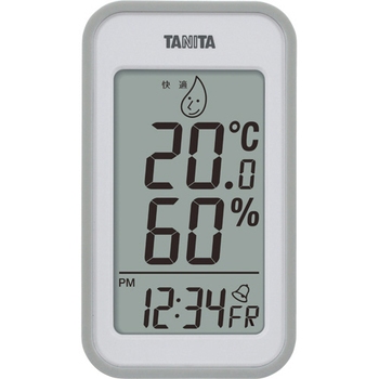 タニタ デジタル温湿度計 グレー TT559GY 1個