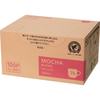 ユニカフェ オリジナルドリップコーヒー モカブレンド カップサイズ 7g 1箱(100袋)