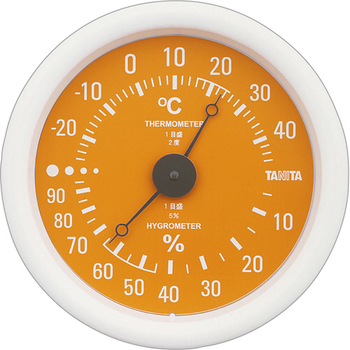 タニタ アナログ温湿度計 オレンジ TT-515-OR 1個