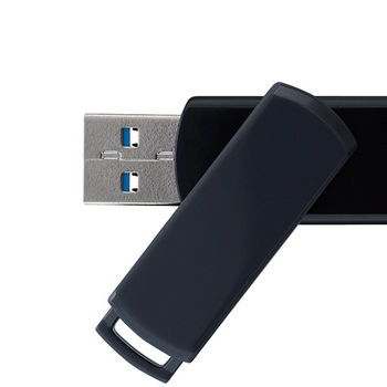 プリンストン USBフラッシュメモリー 回転式キャップレス 4GB グレー/ブラック PFU-T3UT/4G 1セット(10個)