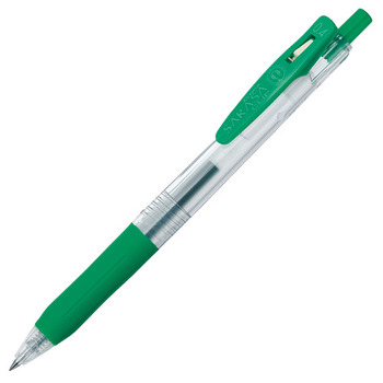 ゼブラ ジェルボールペン サラサクリップ 0.4mm 緑 JJS15-G 1本