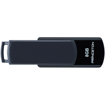 プリンストン USBフラッシュメモリー 回転式キャップレス 8GB グレー/ブラック PFU-T3UT/8G 1セット(10個)