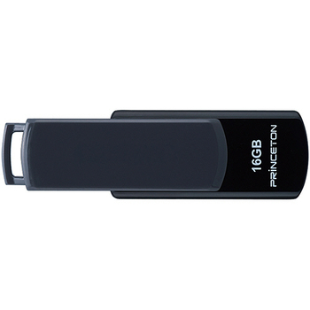プリンストン USBフラッシュメモリー 回転式キャップレス 16GB グレー/ブラック PFU-T3UT/16G 1セット(10個)
