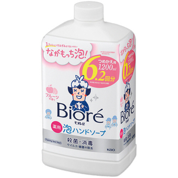 花王 ビオレu 薬用泡ハンドソープ フルーツの香り つめかえ用 1200ml 1本