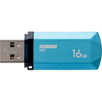 アドテック USB2.0 キャップ式フラッシュメモリ 16GB シャイニングブルー AD-UKTSL16G-U2R 1個