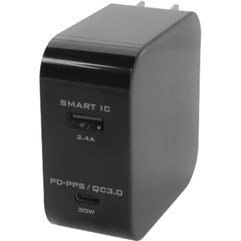 オウルテック Power Delivery-PPS Quick Charge 3.0対応AC充電器 ブラック OWL-ACPDU1S-BK 1個