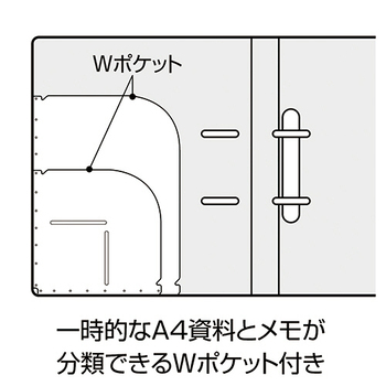 セキセイ セパル ロックリングファイル A4タテ 2穴 150枚収容 20mmとじ 背幅32mm ホワイト SEL-2835-70 1セット(10冊)