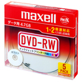 マクセル データ用DVD-RW 4.7GB ホワイトプリンタブル 5mmスリムケース DRW47PWB.S1P5S A 1パック(5枚)