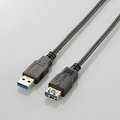 エレコム USB3.0延長ケーブル Aオス-Aメス ブラック 2.0m RoHS指令準拠(10物質) USB3-E20BK 1本