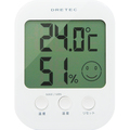 ドリテック デジタル温湿度計 オプシス ホワイト O-230WT 1個