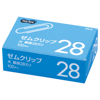 TANOSEE ゼムクリップ 大 28mm シルバー 1箱(100本)