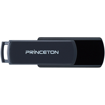 プリンストン USBフラッシュメモリー 回転式キャップレス 16GB グレー/ブラック PFU-T3UT/16G 1個