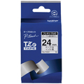 ブラザー ピータッチ TZeテープ フレキシブルIDテープ 24mm 白/黒文字 TZE-FX251 1個