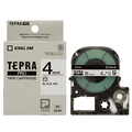 キングジム テプラ PRO テープカートリッジ 4mm 白/黒文字 SS4K 1個