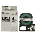 キングジム テプラ PRO テープカートリッジ 4mm 透明/黒文字 ST4K 1個