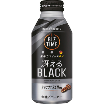 ポッカサッポロ ビズタイム 冴えるブラック 400g ボトル缶 1ケース(24本)