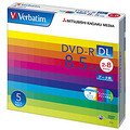 バーベイタム データ用DVD-R DL 8.5GB 2-8倍速 ホワイトワイドプリンタブル 5mmスリムケース DHR85HP5V1 1パック(5枚)