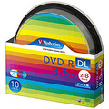 バーベイタム データ用DVD-R DL 8.5GB 2-8倍速 ホワイトワイドプリンタブル スピンドルケース DHR85HP10SV1 1パック(10枚)
