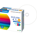 バーベイタム データ用DVD-RW 4.7GB 2倍速 ワイドプリンタブル 5mmスリムケース DHW47NP10V1 1パック(10枚)