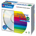 バーベイタム データ用DVD-RW 4.7GB 4倍速 ブランドシルバー 5mmスリムケース DHW47Y10V1 1パック(10枚)