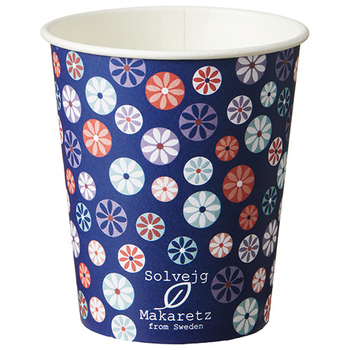 TANOSEE 紙コップ Mosaic Floral(モザイク フローラル) 150mL(5オンス) 1セット(400個:80個×5パック)