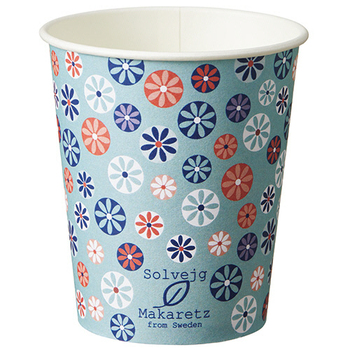 TANOSEE 紙コップ Mosaic Floral(モザイク フローラル) 150mL(5オンス) 1セット(400個:80個×5パック)