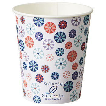 TANOSEE 紙コップ Mosaic Floral(モザイク フローラル) 150mL(5オンス) 1セット(400個:80個×5パック)