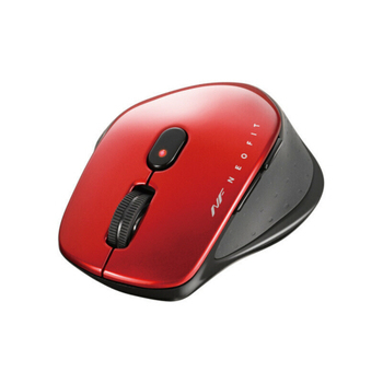 バッファロー 無線 BlueLED 静音 5ボタン 接続先切替機能付 ネオフィットマウス レッド BSMBB540RD 1個