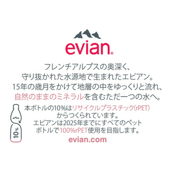 伊藤園 エビアン ラベルレス 500ml ペットボトル 1セット(48本:24本×2ケース)