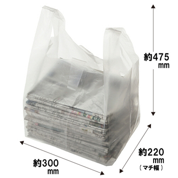 ワタナベ工業 新聞・雑誌整理袋 半透明 NP-52 1パック(30枚)