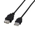 エレコム 環境対応USB準拠延長ケーブル 簡易包装 (A)オス-(A)メス ブラック 1.5m RoHS指令準拠(10物質) USB-ECOEA15 1本