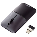 サンワサプライ 静音ワイヤレスブルーLEDマウス SLIMO (充電式・Type-C) ブラック MA-WCBS310BK 1個