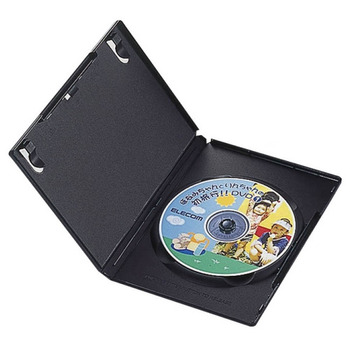 エレコム DVDトールケース 1枚収納 ブラック CCD-DVD03BK 1パック(10枚)