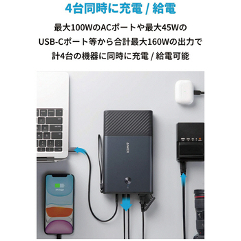 アンカージャパン ポータブル電源 Anker PowerHouse 90 87.6Wh ブラック A17105F2 1個