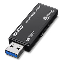 バッファロー ハードウェア暗号化 USB3.0メモリー ウイルススキャン1年 8GB RUF3-HSL8GTV 1個